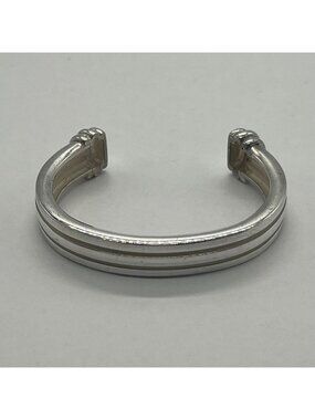 Tiffany & Co Grooved Calf Bangle Double Line Bracelet